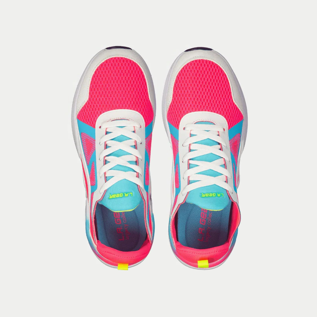 LA Gear Women's Lowtop Sneaker Tarzana White/Pink