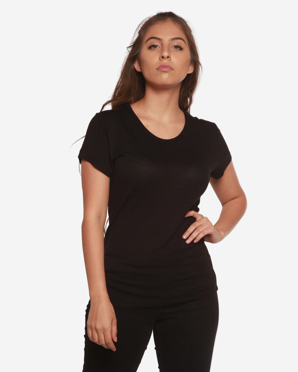 Women's 100% Bamboo Viscose Scoop Neck Short Sleeve T-Shirt