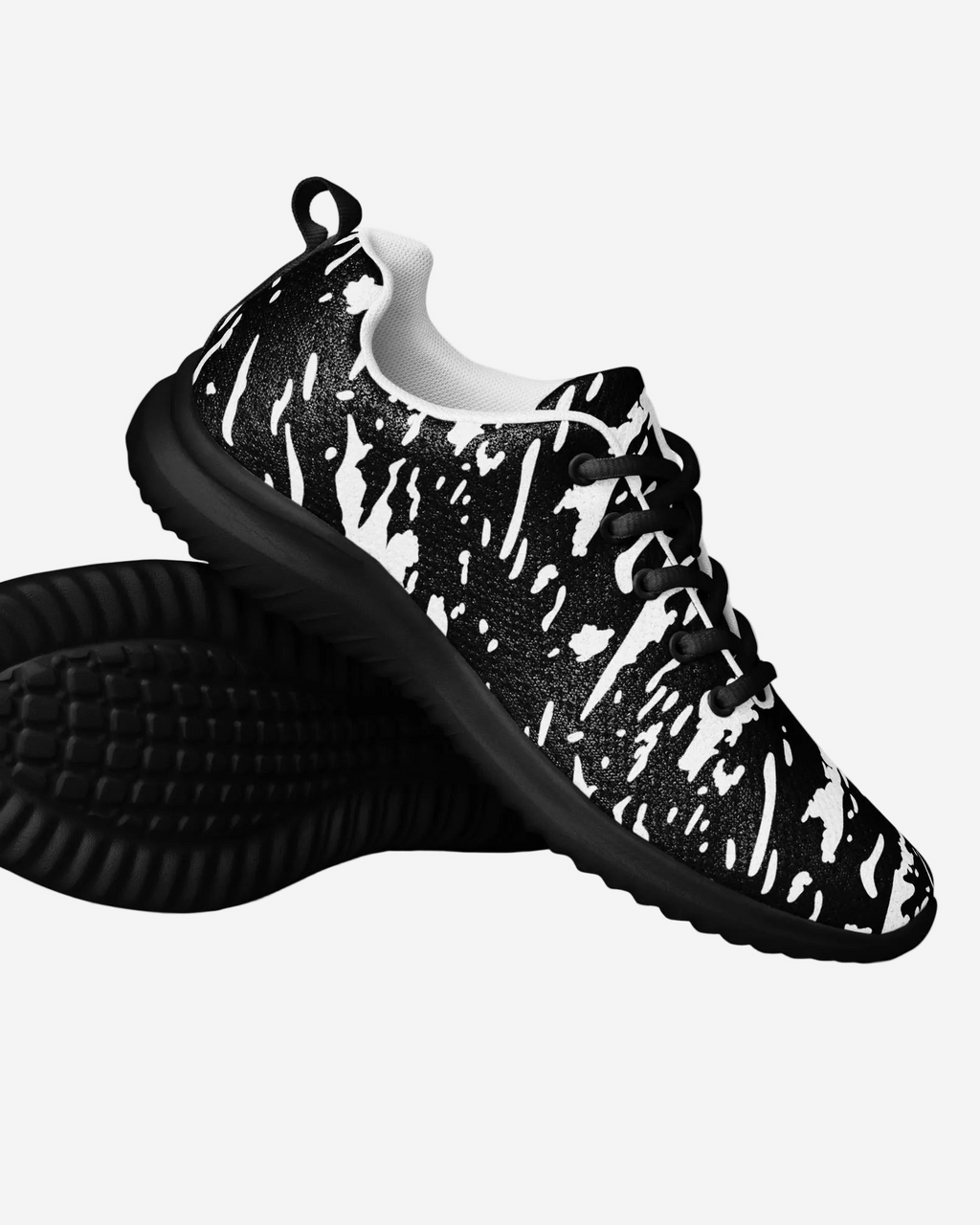 Ultralight Low Top Athletic Shoe | Black & White