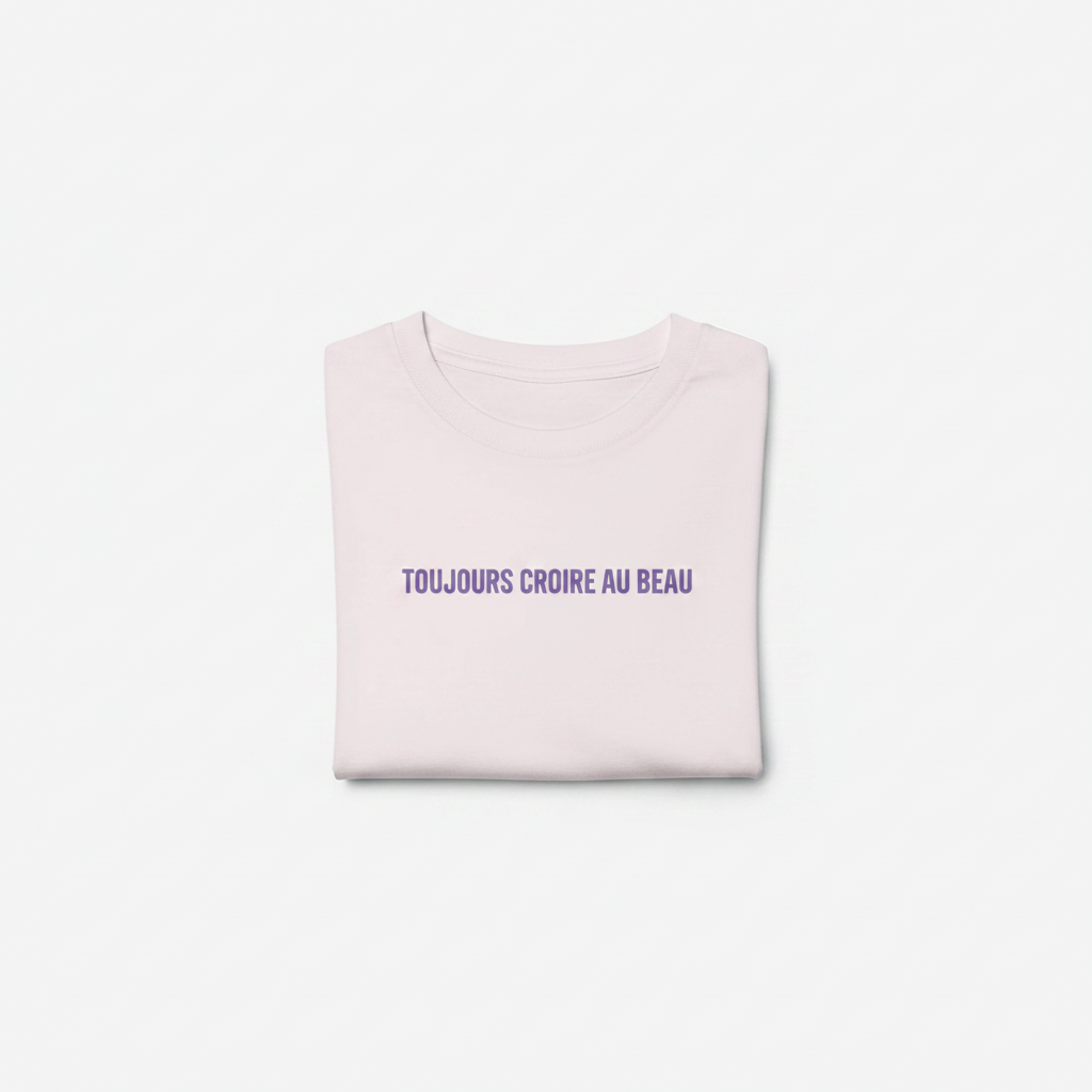 Summer Crop Top 'Toujours Croire au Beau'