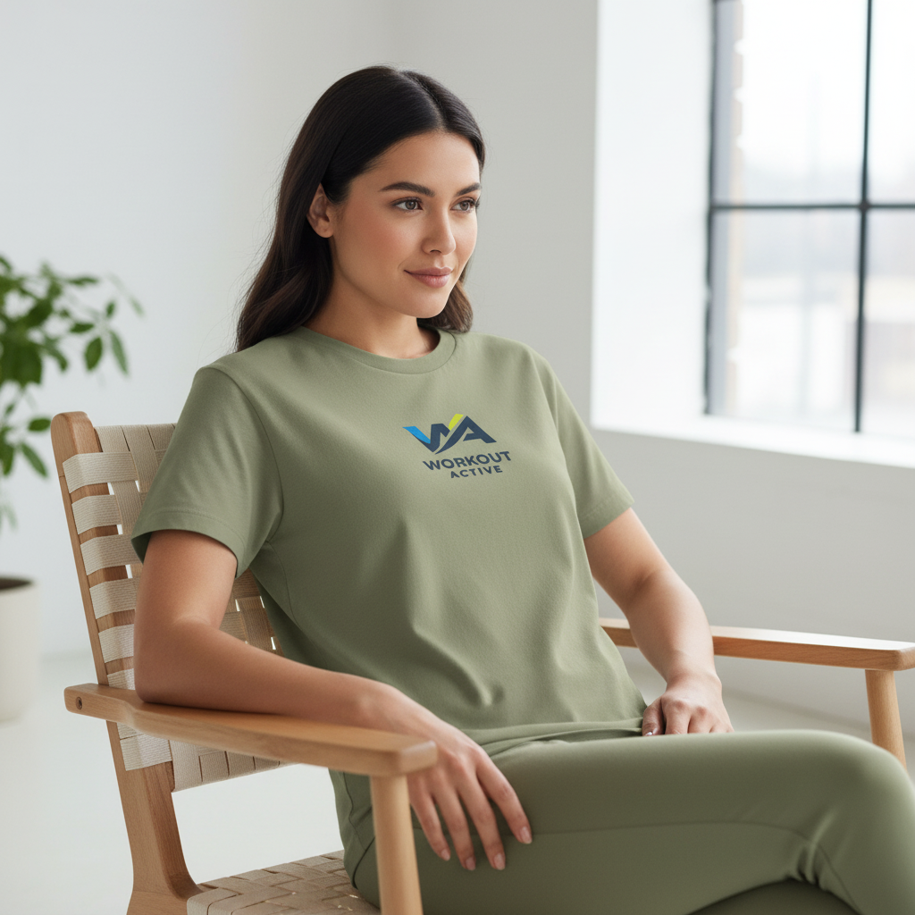 Women’s Summer Tee with High Waist and Logo Script Print