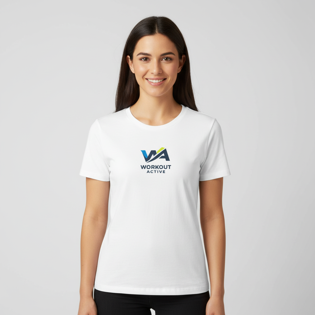 Women’s Summer Tee with High Waist and Logo Script Print