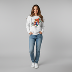 Drop Shoulder Crew Neck Organic Sweatshirt with Teddy's Soccer Print | Mid-Weight