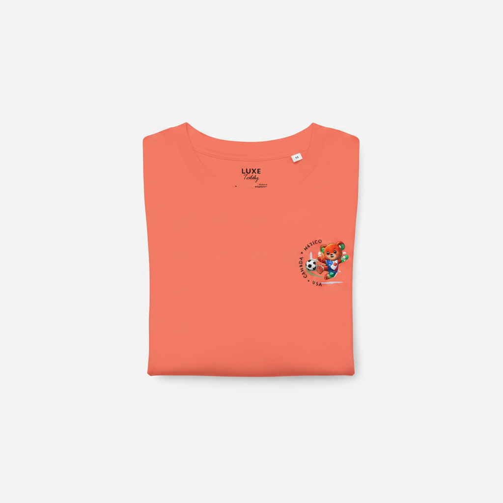 Premium Organic Tee with Teddy's World Cup '26 Small Print