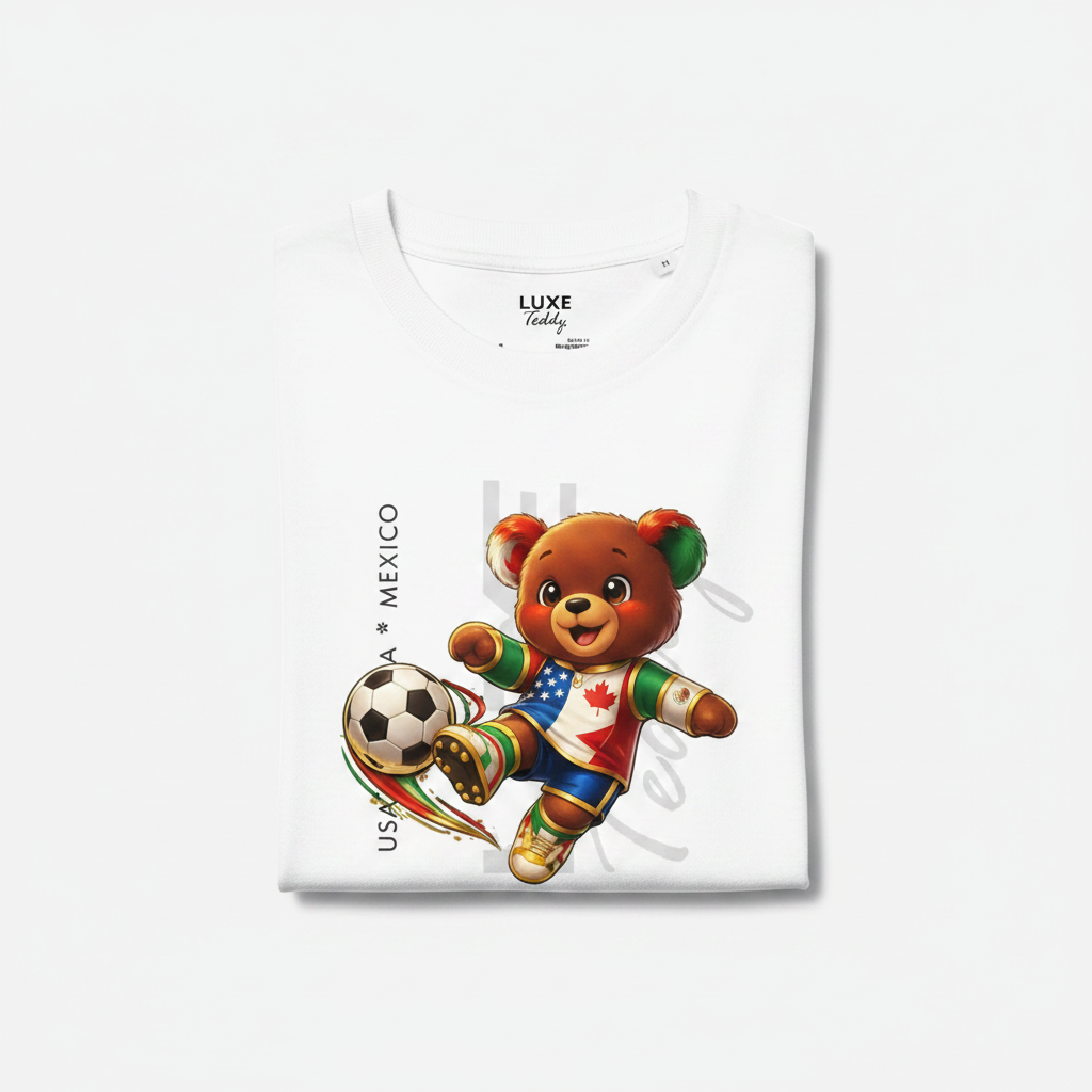 Women’s Premium Organic T-Shirt with Teddy's World Cup '26 Bold Print | Limited Edition