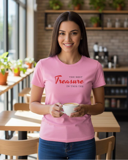 'The Best Treasure in This Tee' Women’s Organic Cotton T-Shirt | PDL107