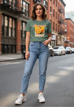 'Orange Energy' Women’s Organic Cotton T-Shirt | PDL109