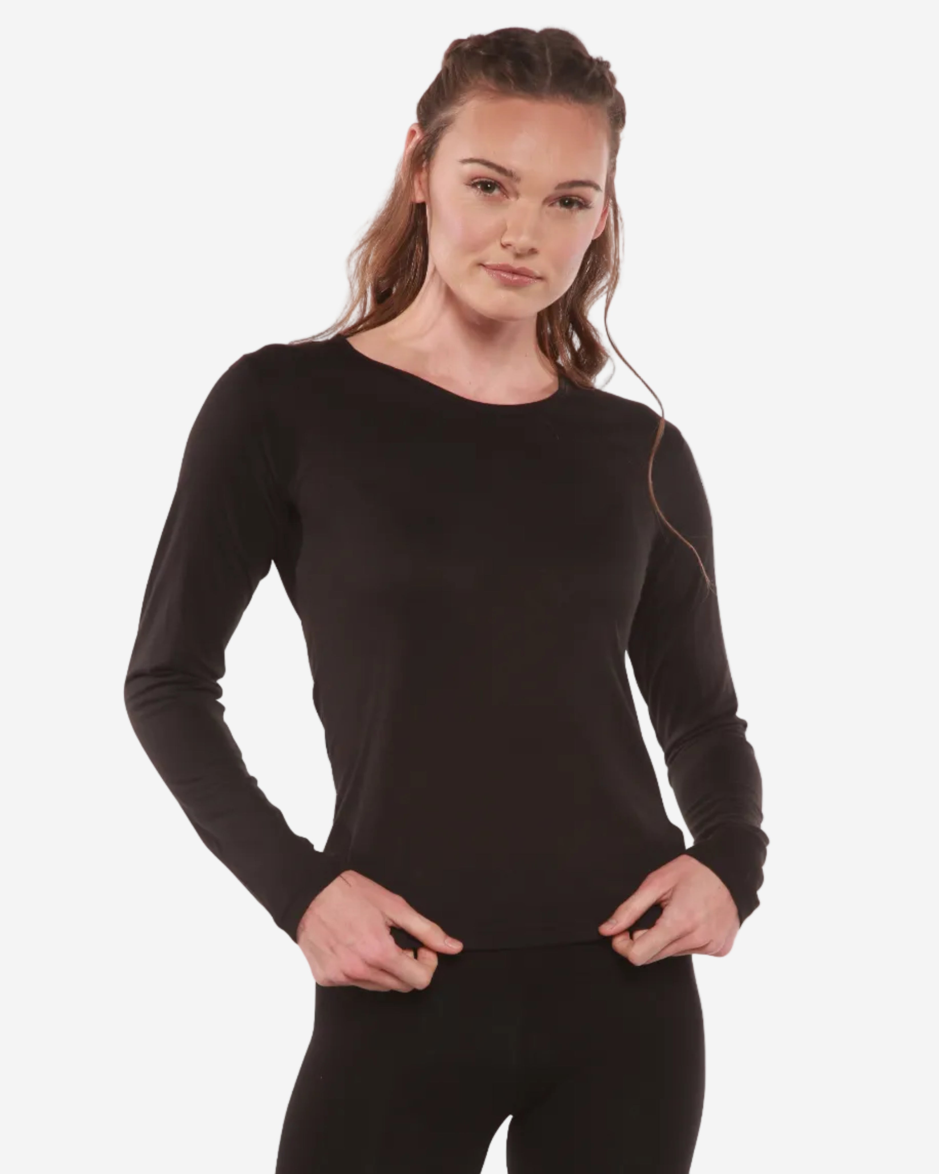 Women's Scoop Neck 100% Bamboo Viscose Long Sleeve Shirt