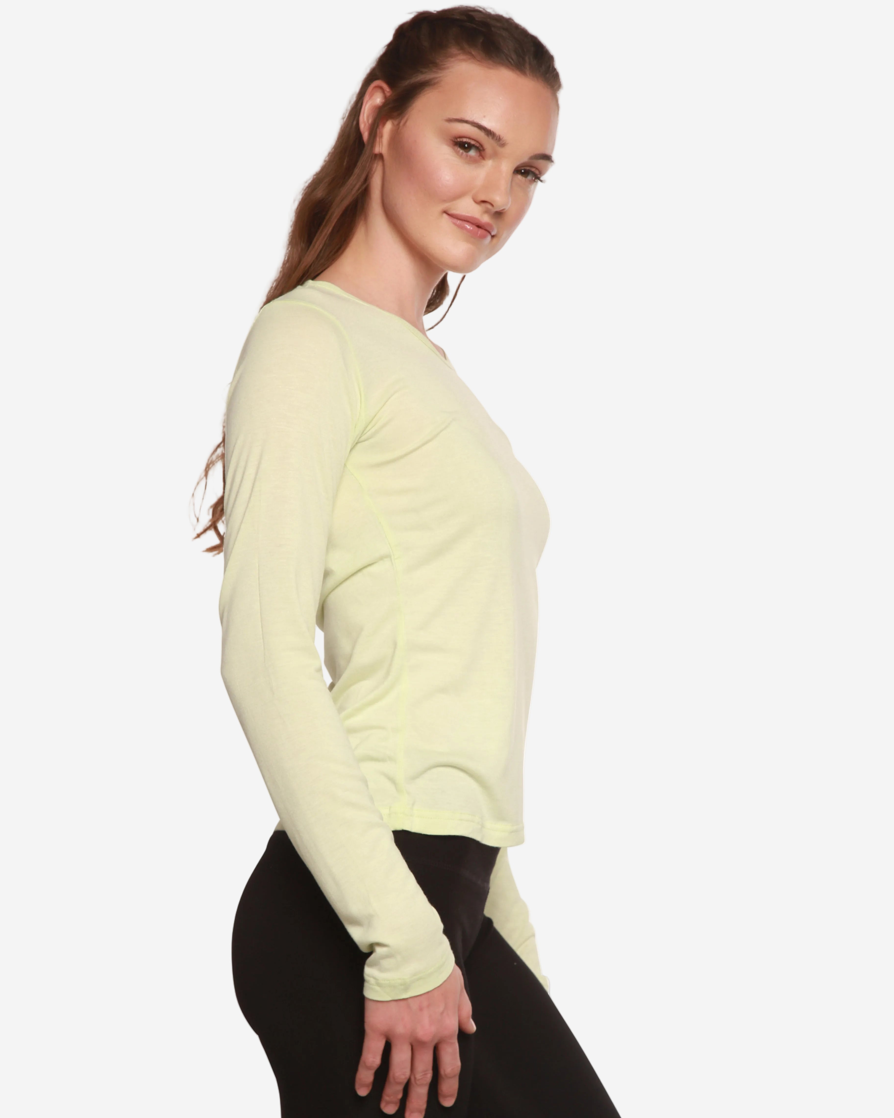Women's Scoop Neck 100% Bamboo Viscose Long Sleeve Shirt