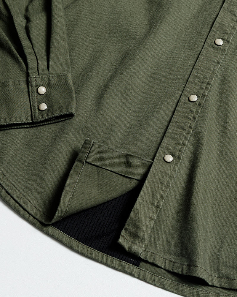 Earl Denim Shirt | Dusty Olive