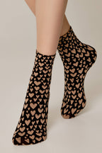 Socks Conte Fantasy | Heart Pattern