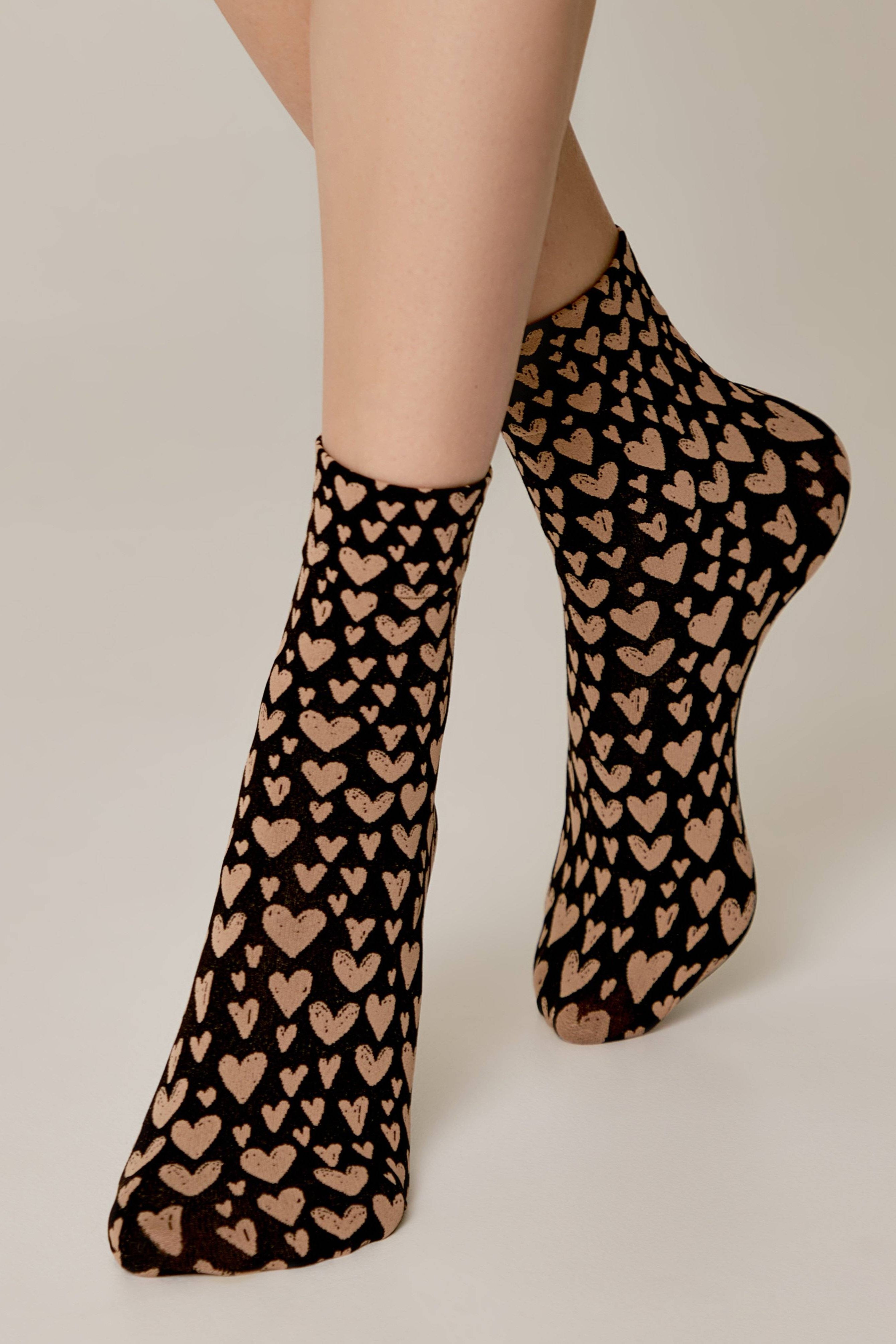 Socks Conte Fantasy | Heart Pattern
