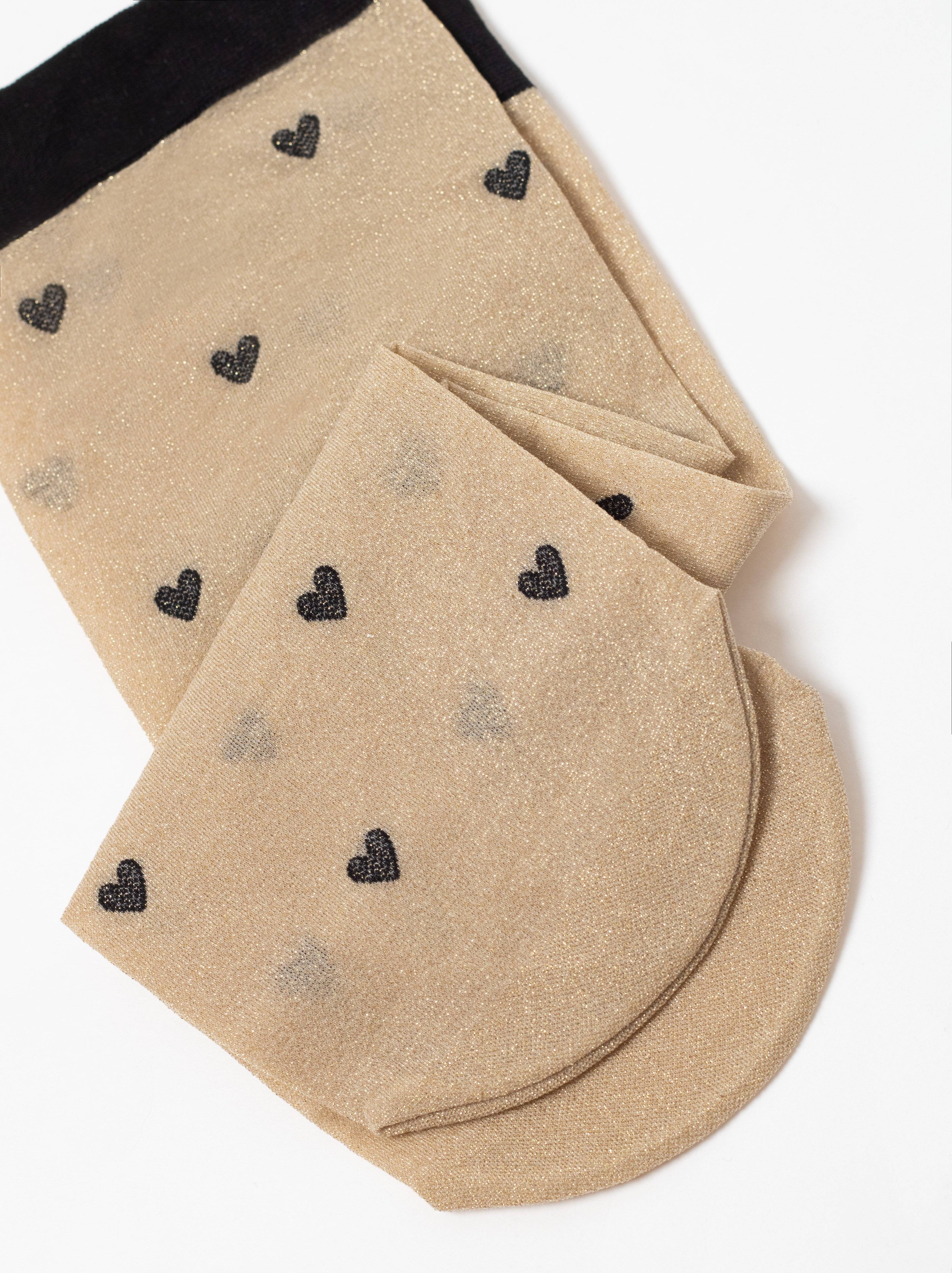 Shimmering Socks Conte Fantasy with "Hearts" Designs