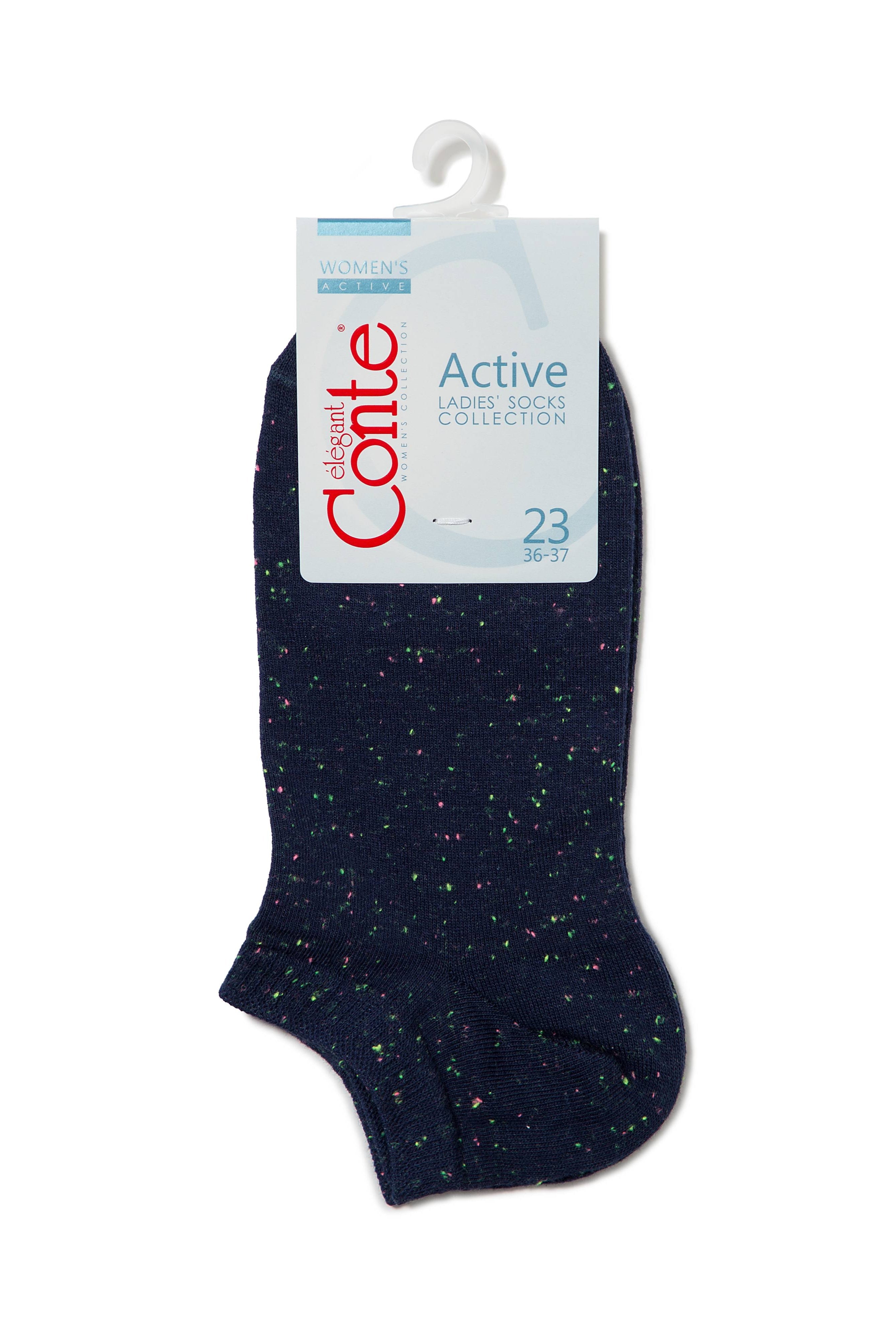 Cotton Ankle Socks Conte Active Knitted Colorful Pixels 085
