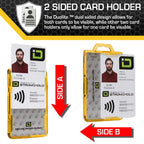 Secure Badge Holder Duolite ® Vertical 2 ID Card Holder Retractable Reel and Lanyard Bundle