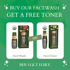 Organic Facial Cleansing Gel 100ml | Buy 1 + Get 1 (Organic pH Balancing Facial Toner 40ml)
