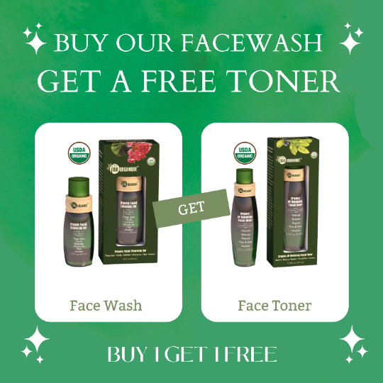 Organic Facial Cleansing Gel 100ml | Buy 1 + Get 1 (Organic pH Balancing Facial Toner 40ml)