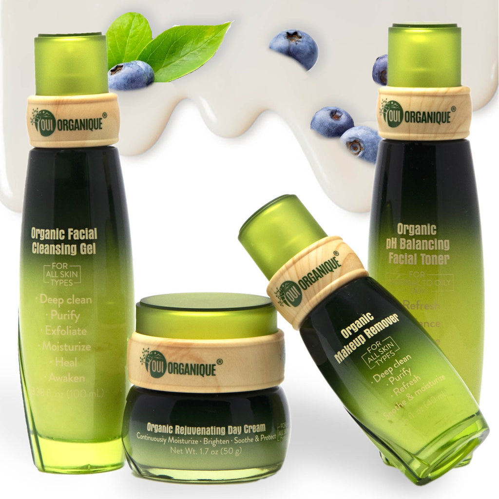 Certified Organic Nourishing Skincare Set | Deep Hydration + Detoxify Antiaging Natural Sunscreen