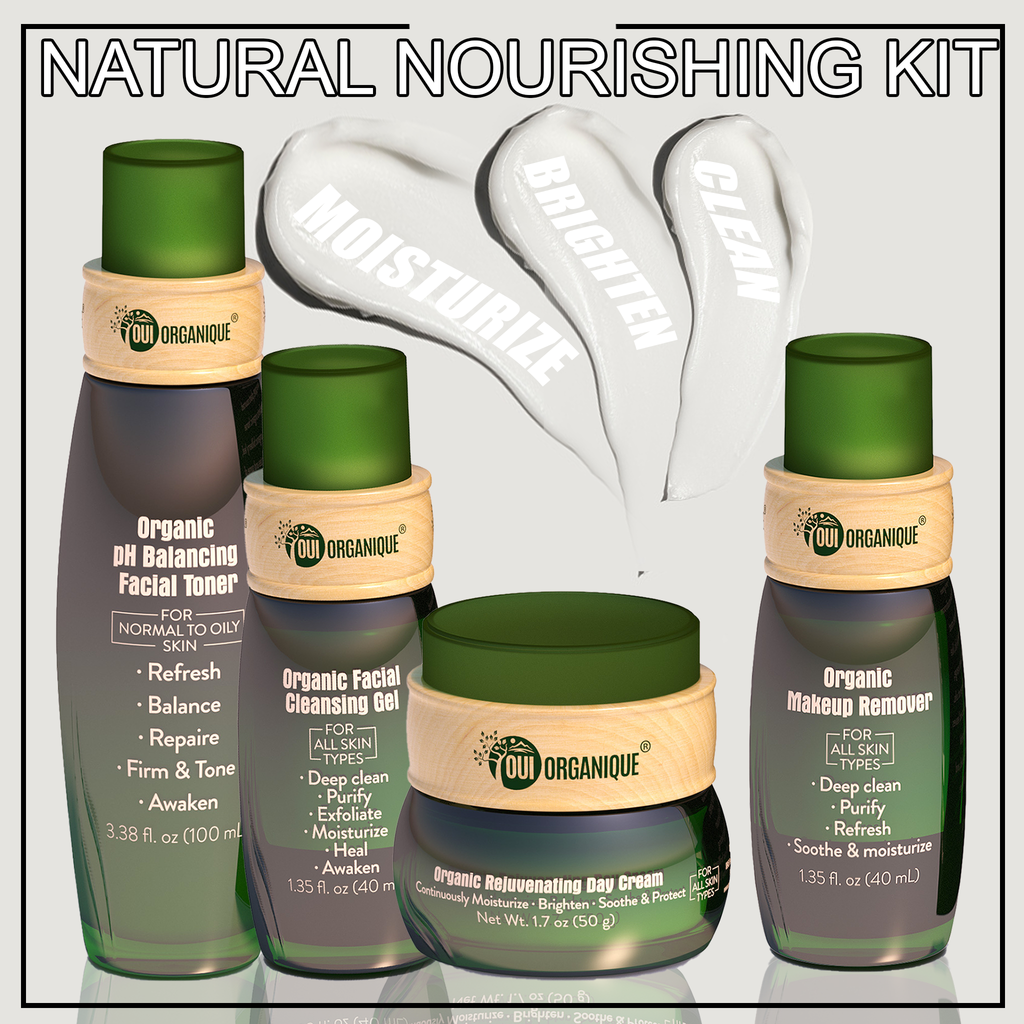 Certified Organic Nourishing Skincare Set | Deep Hydration + Detoxify Antiaging Natural Sunscreen