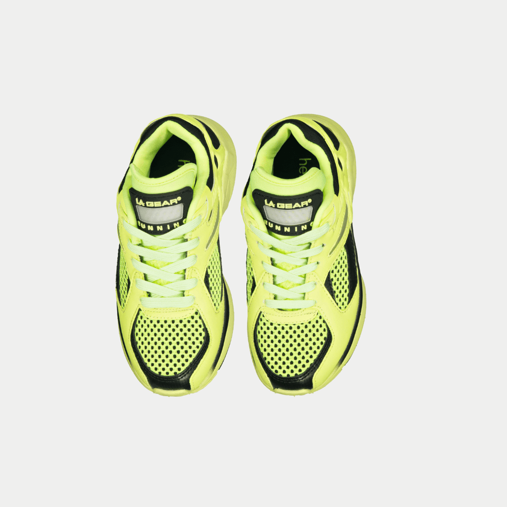 LA Gear Youth Catapult Low Top Sneaker Neon Yellow/Black