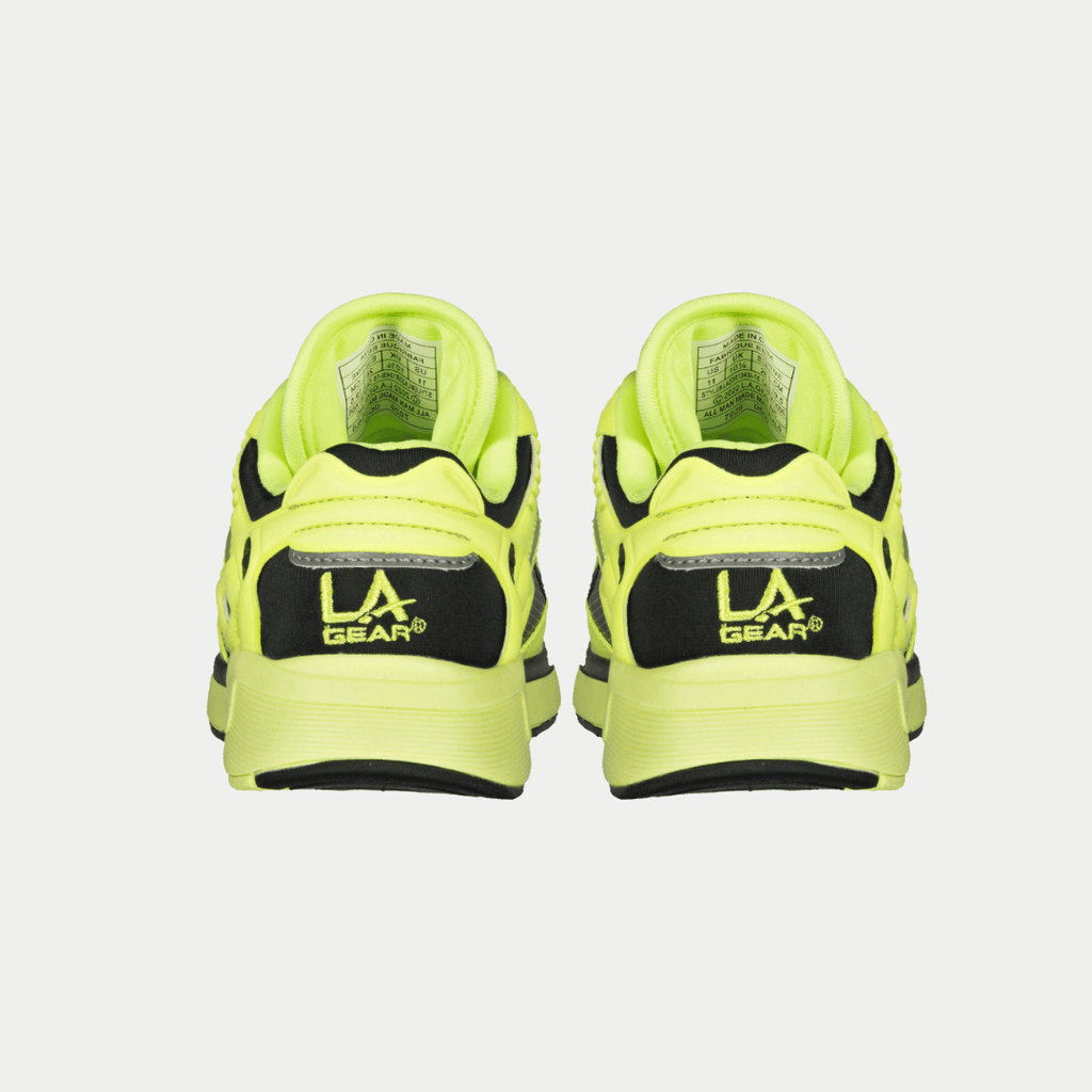 LA Gear Youth Catapult Low Top Sneaker Neon Yellow/Black