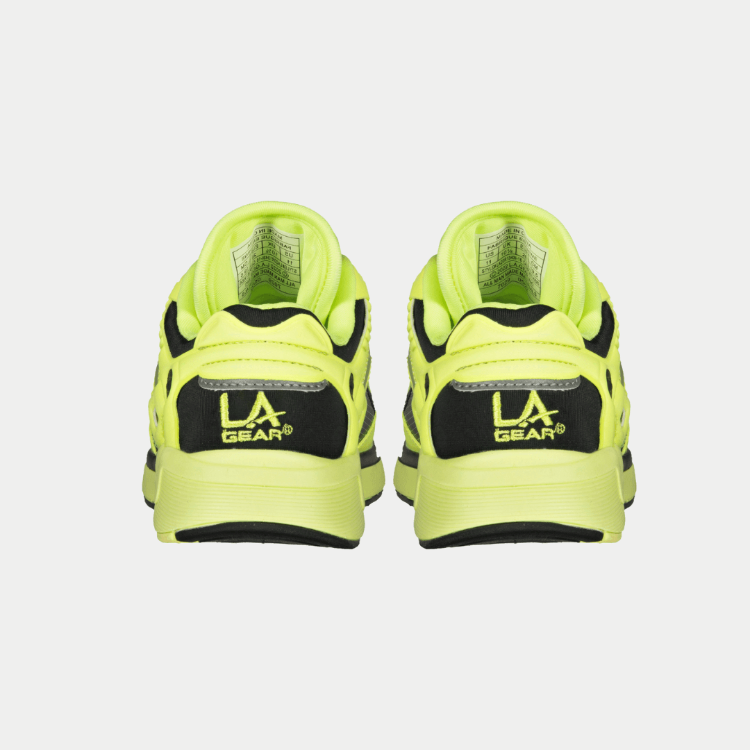 LA Gear Youth Catapult Low Top Sneaker Neon Yellow/Black