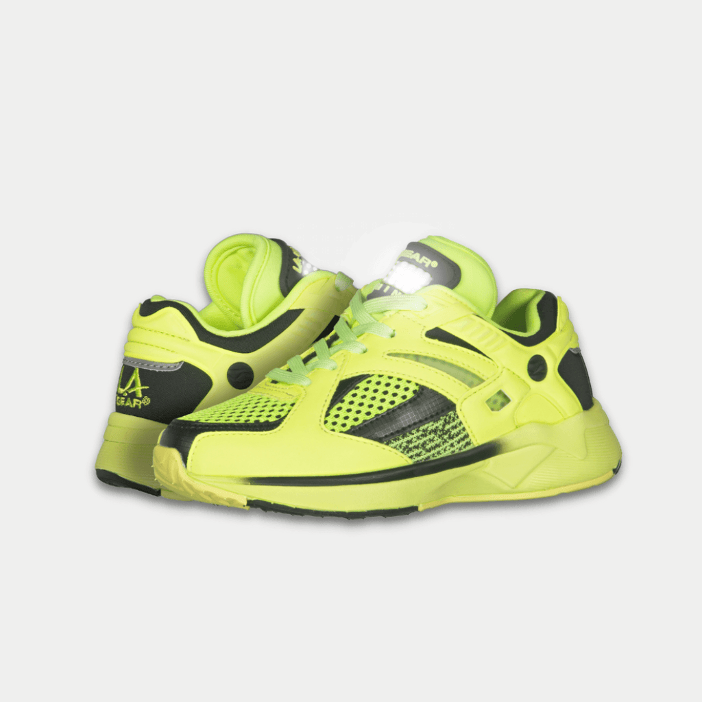 LA Gear Youth Catapult Low Top Sneaker Neon Yellow/Black