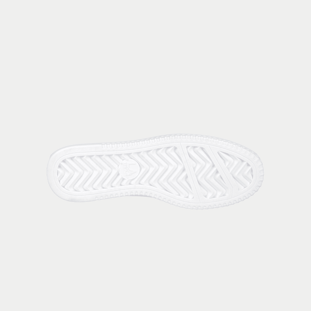 LA Gear Youth Flame Low Top Sneaker White/Silver