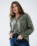 Zebra Printed Shirt in Green