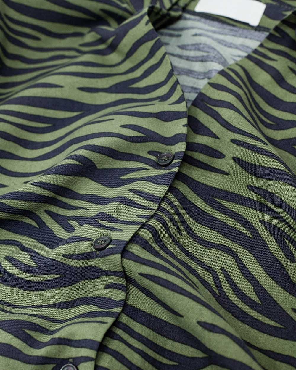 Zebra Printed Shirt in Green